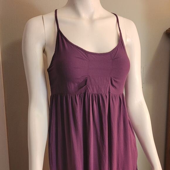 Xhilaration Plum Purple Babydoll Sundress Rayon Tiered Y2K Balletcore Sz Medium - Picture 3 of 11